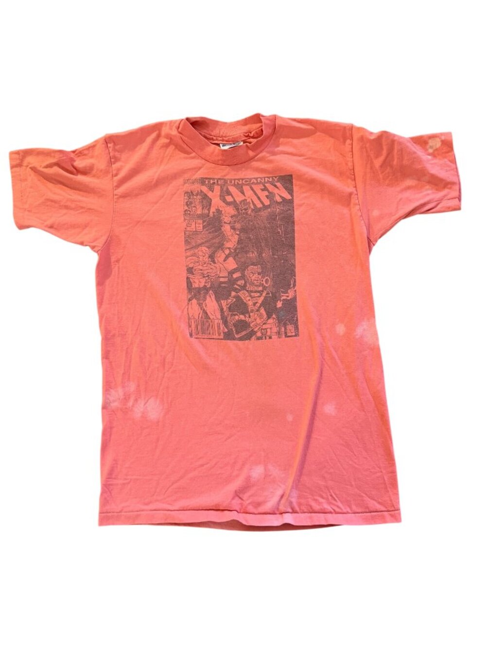 Vintage Hanes The Uncanny X-Men Graphic T-Shirt Coral L Single Stitch 50/50